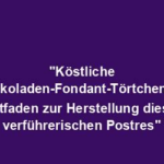 "Köstliche Schokoladen-Fondant-Törtchen: Ein Leitfaden zur Herstellung dieses verführerischen Postres"